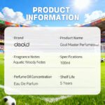 Deold Goal Master Men's Eau de Parfum 100ml - Aquatic Woody Scent, Soccer Shoe Shaped Perfume Bottle - Image 3
