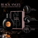 MORAKOT Black Angel women perfume 75ml oriental gourmand scent black glitter ripple bottle luxury matte gift box
